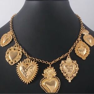 Elegant Gold Heart Pendant Necklace